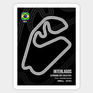 Interlagos Race Track (B&W) Sticker